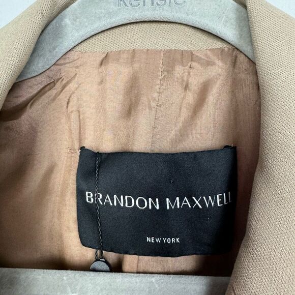 BRANDON MAXWELL | NEW The Clara Blazer Brown Wool Silk Blend Women’s Size 8 - Picture 10 of 15